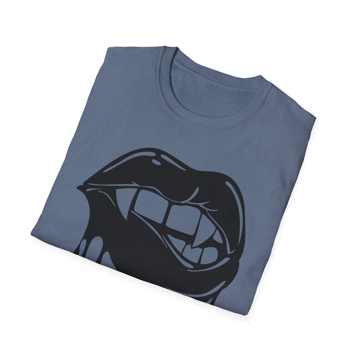 Edgy Graphic Unisex T-Shirt - Dripping Mouth Design, Cool Tee, Trendy Shirt, Hipster Top, Streetwear, Alternative Fashion, Holiday Gift