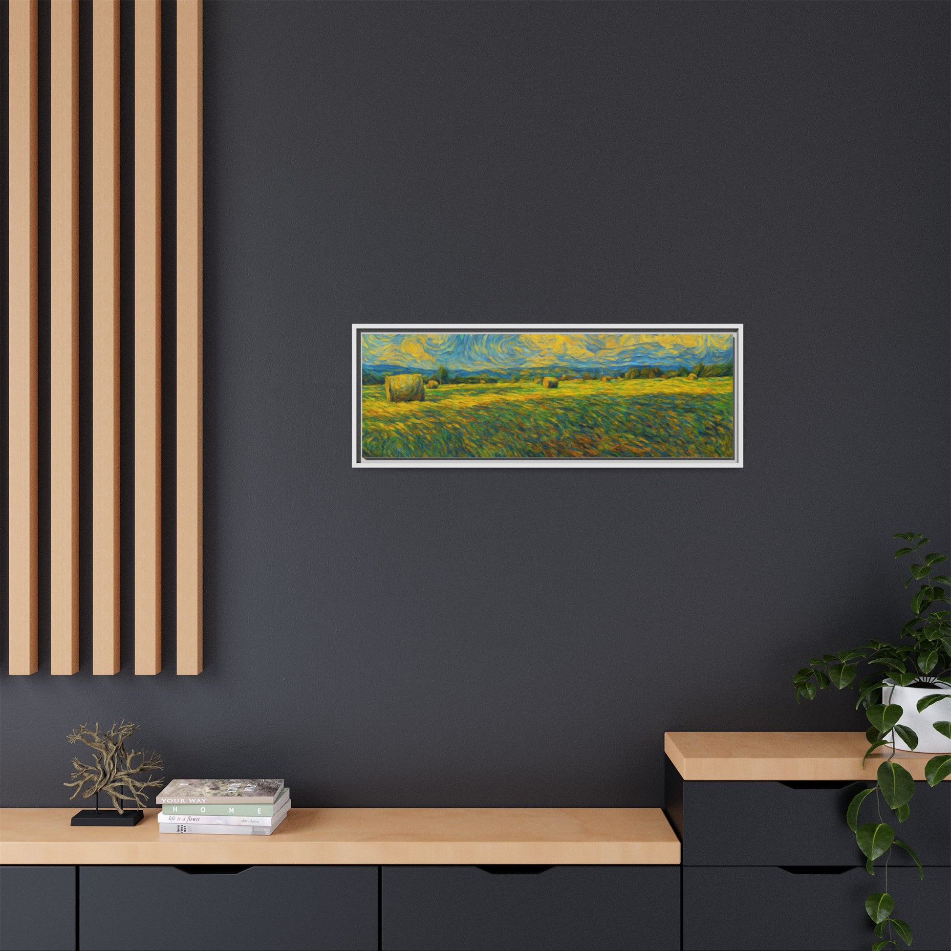 Landscape Matte Canvas, Framed (Multi-color) - TRV