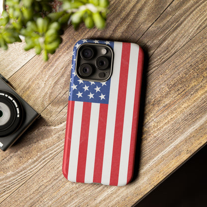 American Flag Phone Case - Patriotic Cell Cover, Tough Cases, USA Pride, Independence Day Gift, Veteran's Day, Phone Protection - TRV