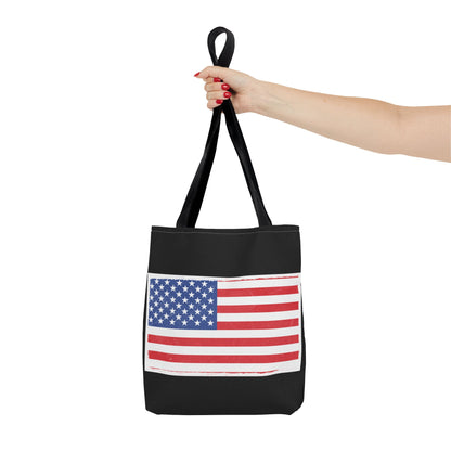 Patriotic Tote Bag, American Flag Carryall, Beach Bag, Reusable Shopping Tote, Independence Day Gift - TRV