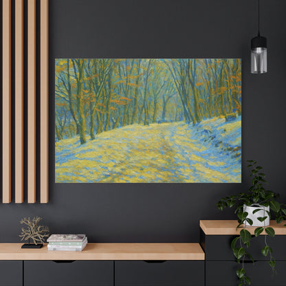 Wall Art Print, Winter Landscape Canvas Home Decor, Gift for Nature Lovers, Seasonal Artwork, Cozy Housewarming Decoration - TRV