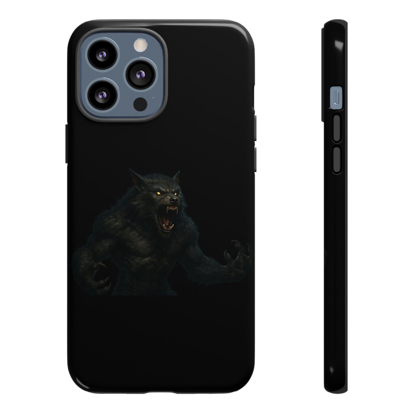Werewolf Phone Case, Tough Cases, Black Panther Design, Gift for Animal Lovers, Phone Accessories, Fierce Phone Protection - TRV