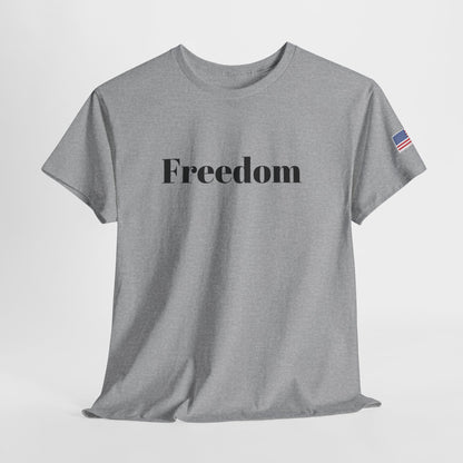 Freedom script tee | T-Shirt, American flag sleeve - TRV