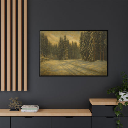 Framed Matte Canvas Wall Art - Serene Forest Landscape, Living Room Decor, Nature Print, Home Aesthetic, Gift for Nature Lovers, Wall [...] - TRV