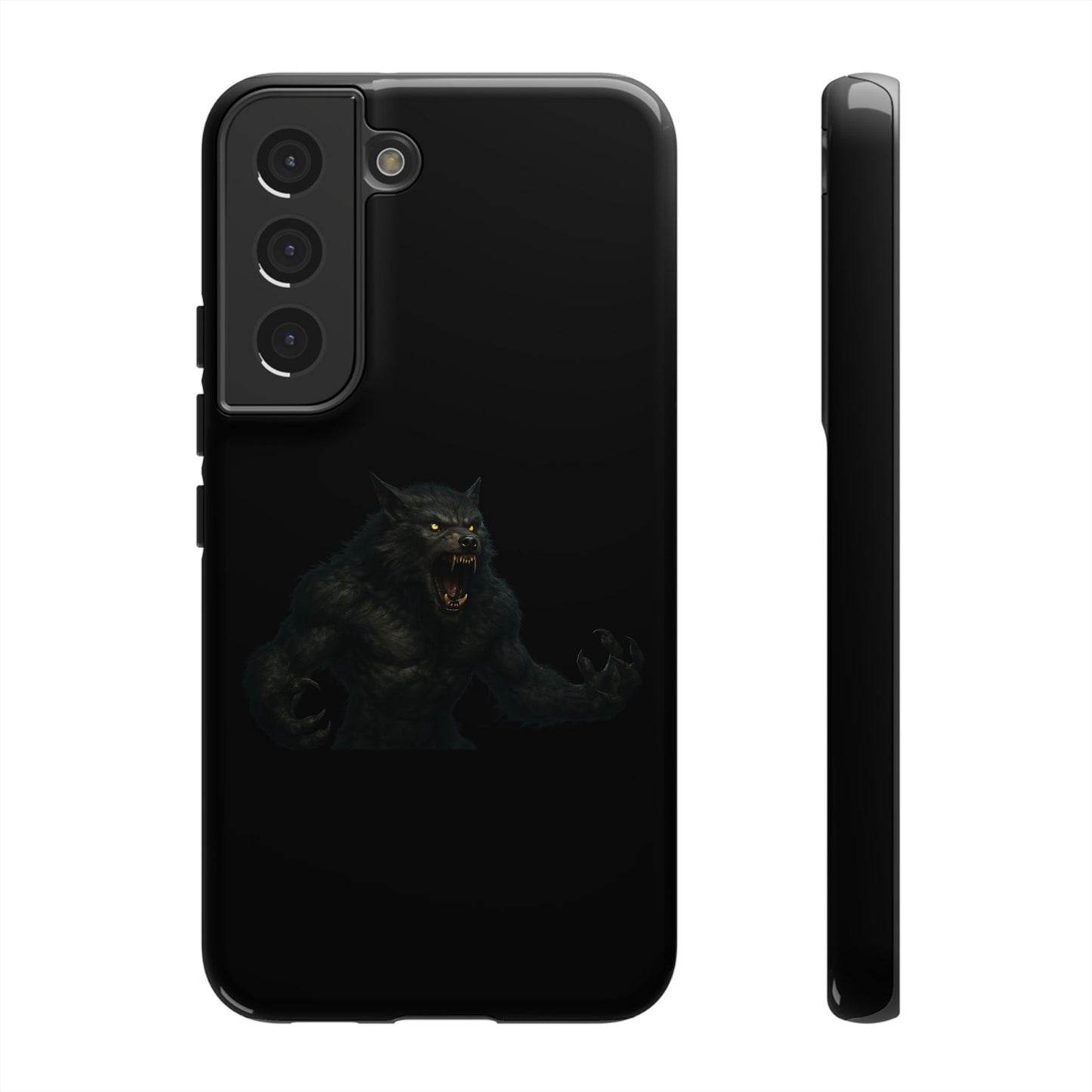 Werewolf Phone Case, Tough Cases, Black Panther Design, Gift for Animal Lovers, Phone Accessories, Fierce Phone Protection - TRV