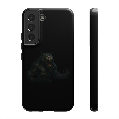 Werewolf Phone Case, Tough Cases, Black Panther Design, Gift for Animal Lovers, Phone Accessories, Fierce Phone Protection - TRV