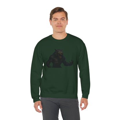 Fierce Werewolf Graphic Sweatshirt, Cozy Unisex Crewneck, Perfect for Casual Outfits, Halloween Apparel, Everyday Wear