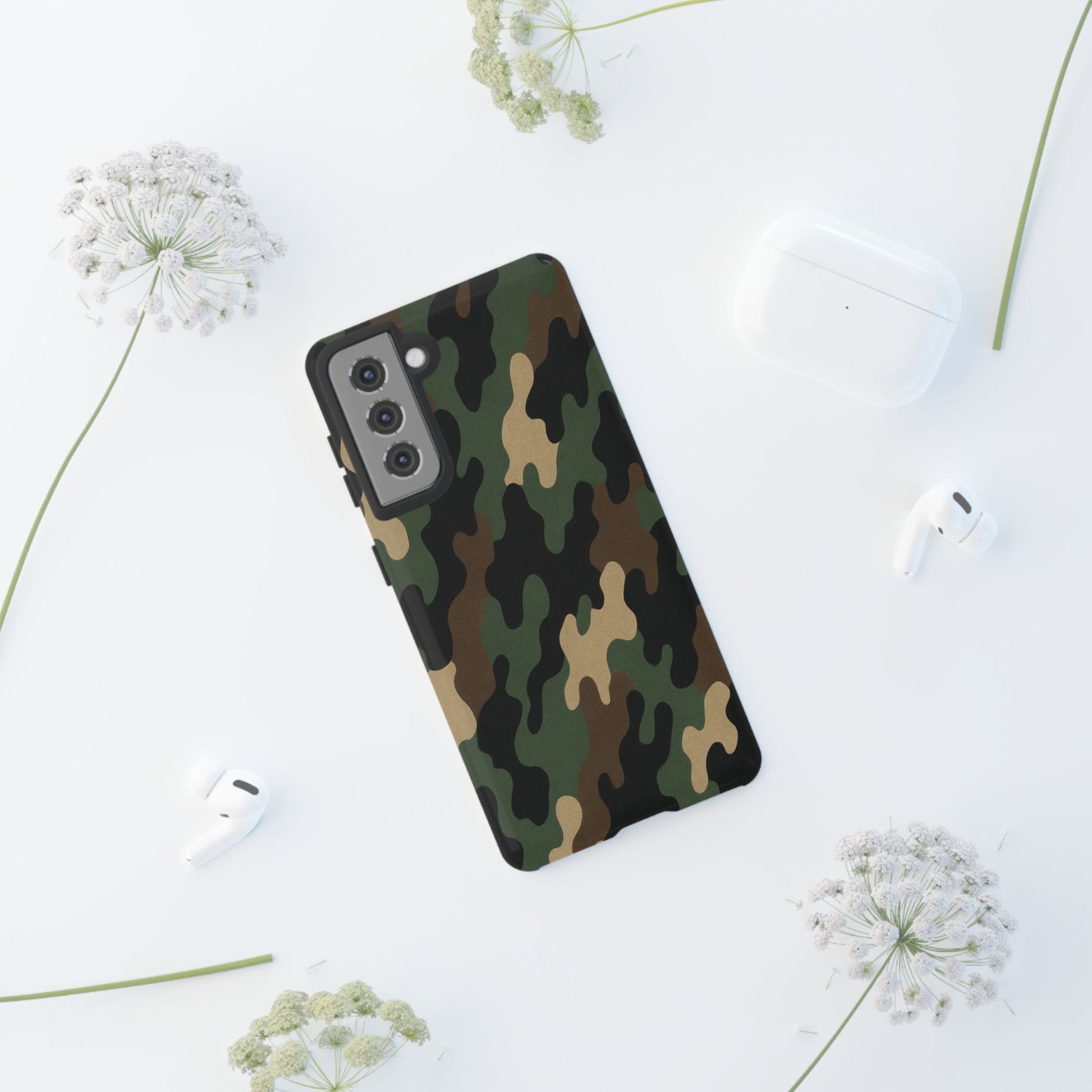 Camouflage Phone Case, Tough Cases, Military Style, Unique Phone Accessories, Gift for Him, Durable Phone Cover - TRV