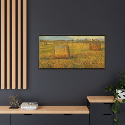 Framed Matte Canvas Wall Art - Rustic Farm Landscape, Country Decor, Home Gallery, Gift for Nature Lovers, Housewarming Decor - TRV