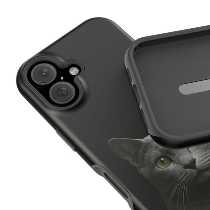 Russian Blue Cat Phone Case — Magnetic Impact-Resistant iPhone Cover