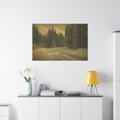 Scenic Forest Canvas Art, Nature Decor for Home, Cozy Wall Art, Perfect Gift for Nature Lovers, Rustic Cabin Decor, Winter Landscape Print - TRV