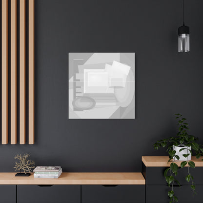 Abstract Geometric Collage Matte Canvas