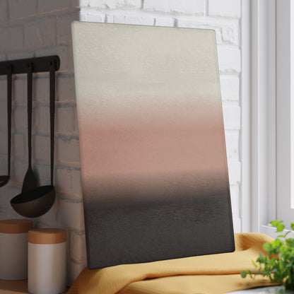 Neutral Gradient Glass Cutting Board | Modern Ombre Kitchen Decor