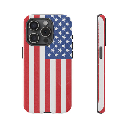 Patriotic Phone Case - Tough Cases for Veterans, USA Lovers, Independence Day, Memorial Day, Flag Design - TRV
