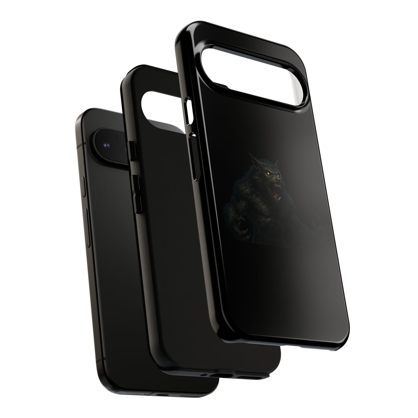 Werewolf Phone Case, Tough Cases, Black Panther Design, Gift for Animal Lovers, Phone Accessories, Fierce Phone Protection - TRV