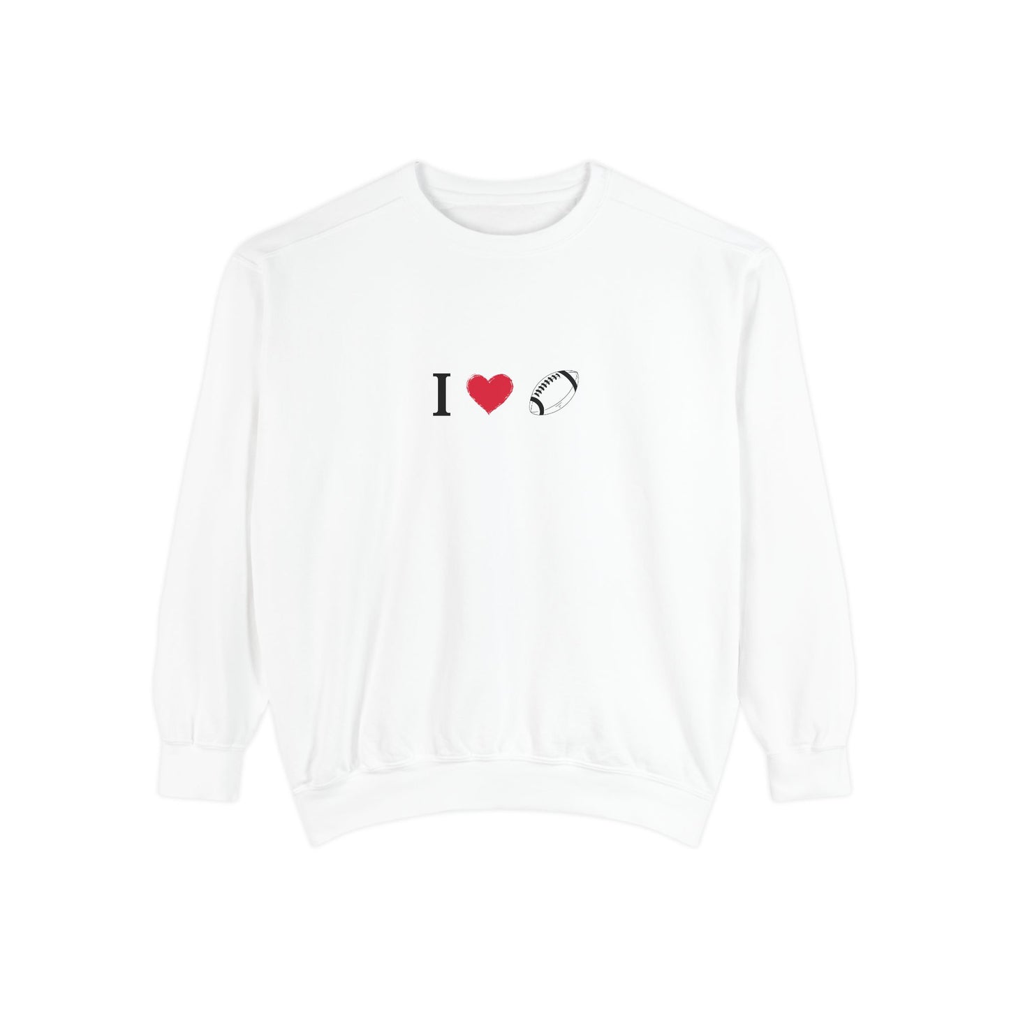 Unisex Sweatshirt, I love Football, Cozy, Perfect for Everyday Wear, Gift Idea for Friends, Couples, and Special Occasions - TRV