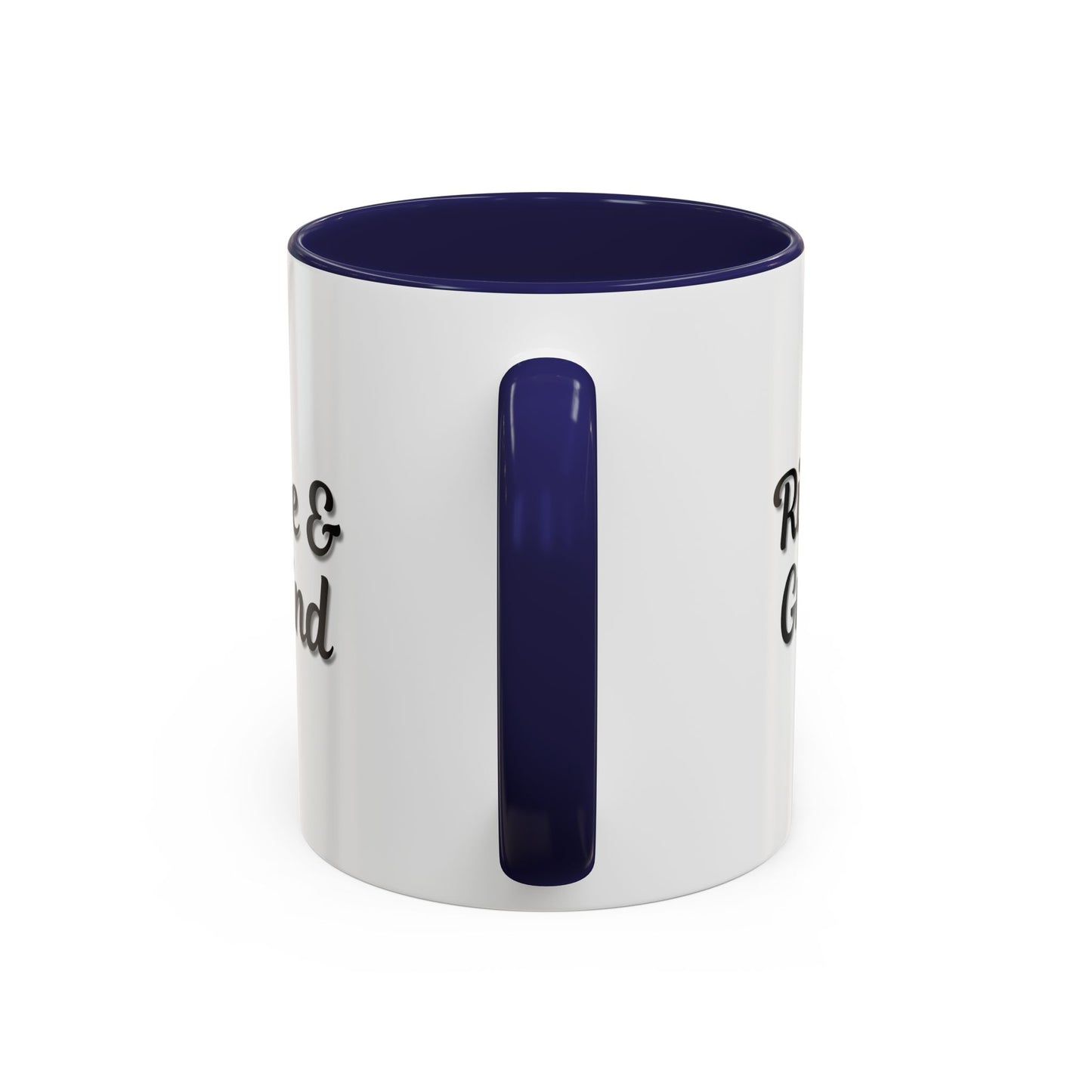 Motivational Rise & Grind Coffee Mug, Black Accent Mug, Daily Inspiration, Gift for Coffee Lovers, 11oz 15oz Ceramic Cup