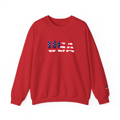 USA Flag Unisex Crewneck Sweatshirt, Cozy Apparel, Casual Wear, Independence Day Gift, Americana Style