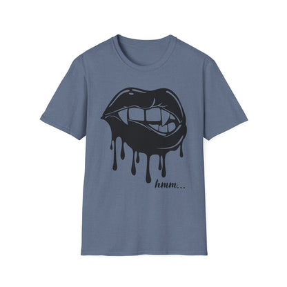 Edgy Graphic Unisex T-Shirt - Dripping Mouth Design, Cool Tee, Trendy Shirt, Hipster Top, Streetwear, Alternative Fashion, Holiday Gift