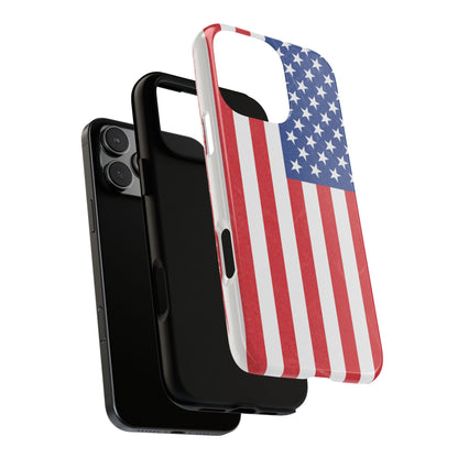 Patriotic Phone Case - Tough Cases for Veterans, USA Lovers, Independence Day, Memorial Day, Flag Design - TRV