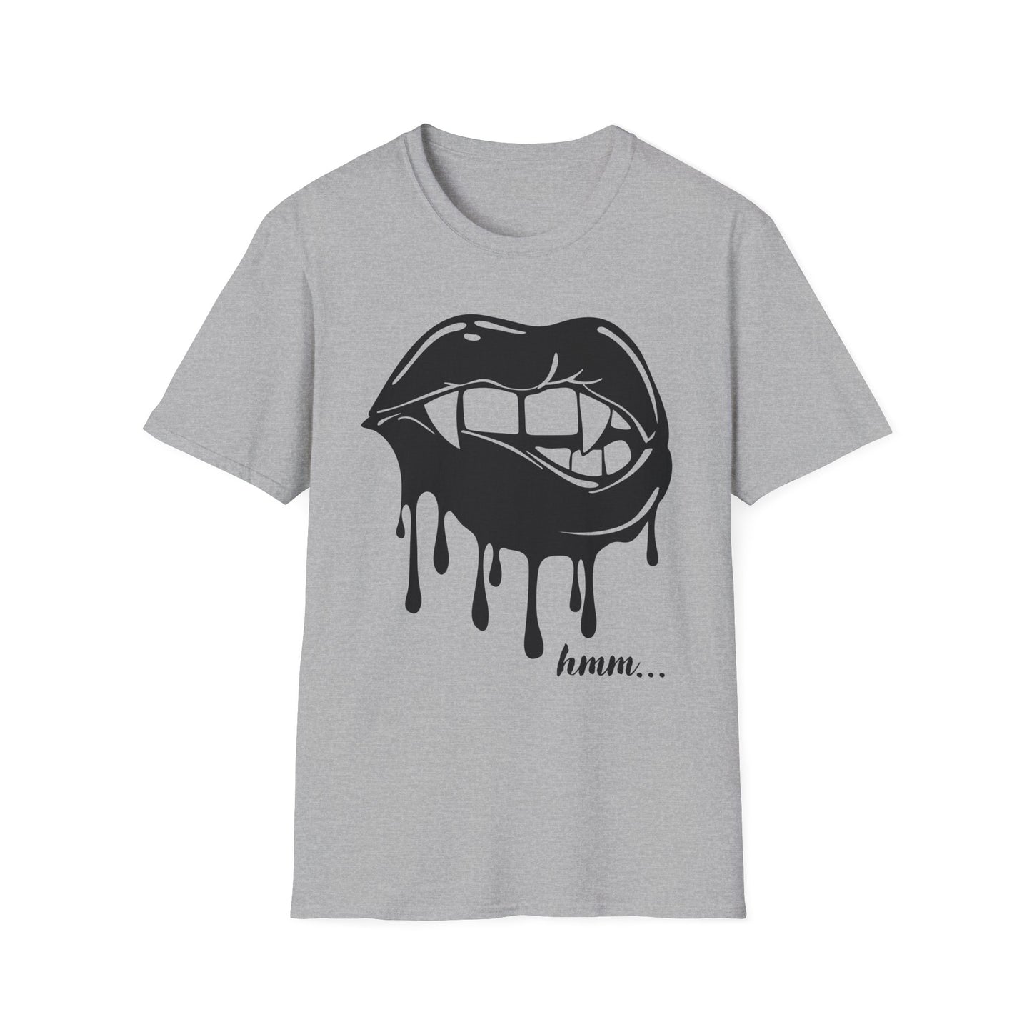 Edgy Graphic Unisex T-Shirt - Dripping Mouth Design, Cool Tee, Trendy Shirt, Hipster Top, Streetwear, Alternative Fashion, Holiday Gift
