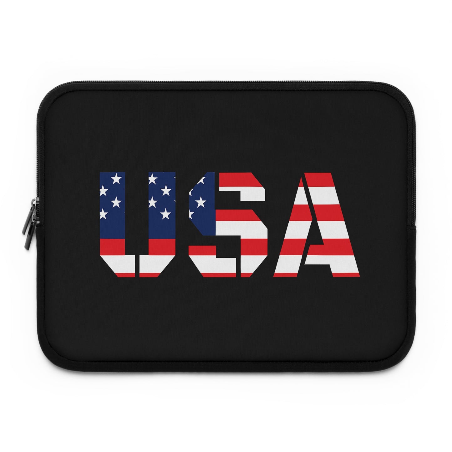 Patriotic Laptop Sleeve, Independence Day Tech Case, USA Flag Electronics Pouch, Work or School Accessory, Holiday Gift, 4th of July Cover - TRV