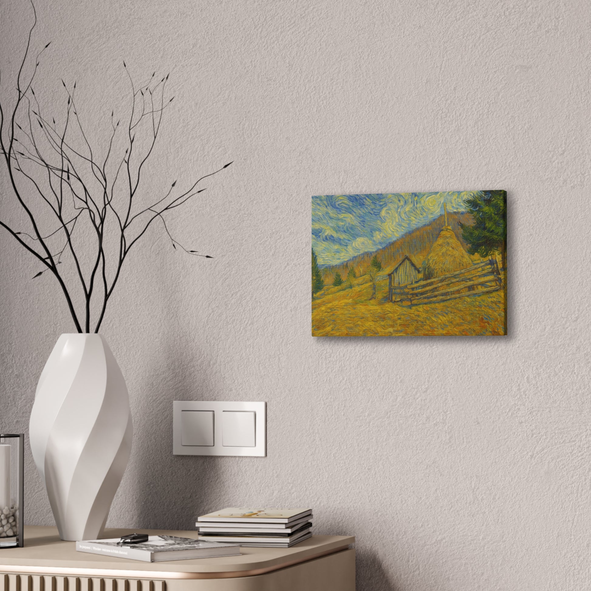 Vincent Van Gogh Inspired Canvas Print, Rustic Home Decor, Wall Art, Gift for Art Lovers, Country Landscape, Unique Art Piece - TRV