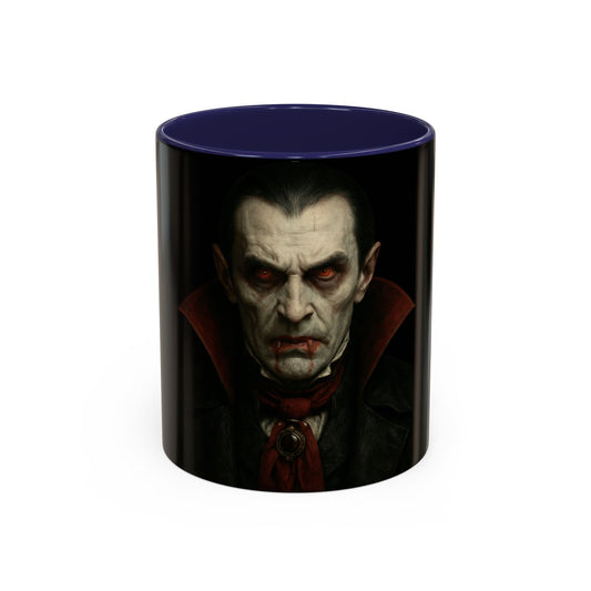 Gothic Dracula Vampire Accent Coffee Mug | Spooky Halloween Gift, Unique Home Decor, Collector's Mug, Coffee Lover's Gift - TRV