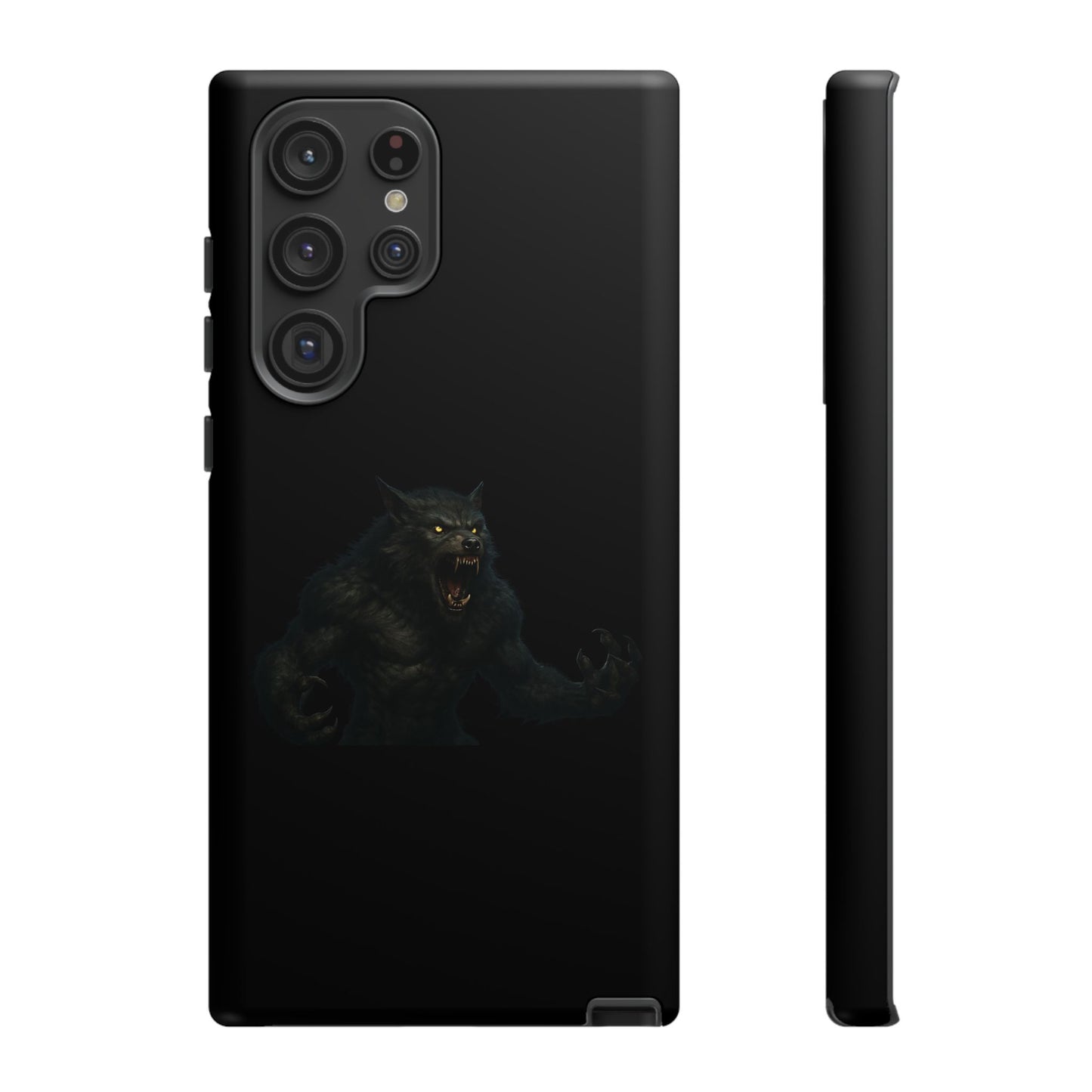 Werewolf Phone Case, Tough Cases, Black Panther Design, Gift for Animal Lovers, Phone Accessories, Fierce Phone Protection - TRV