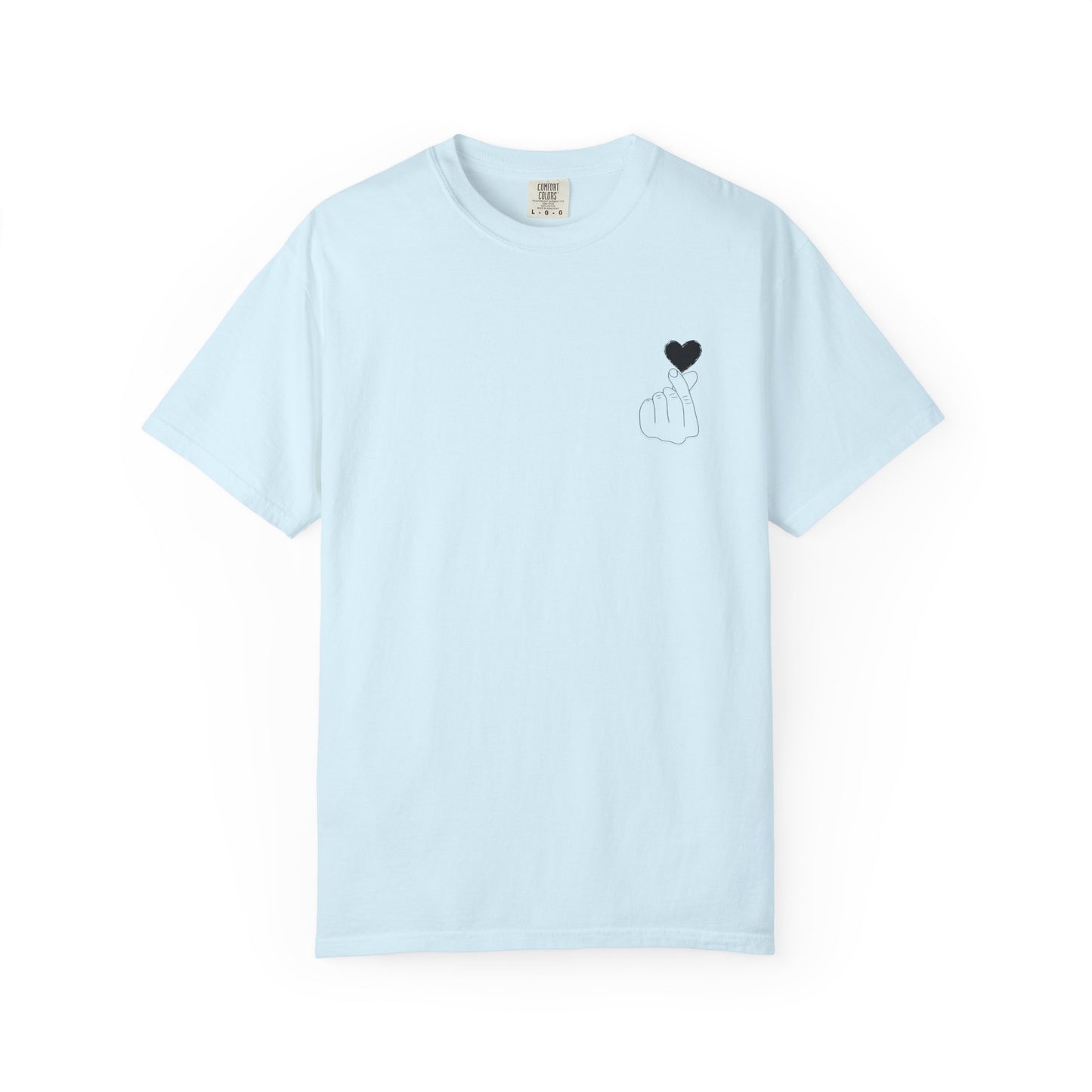 Unisex Garment-Dyed T-Shirt with Heart Design | Casual Trendy Wear for All Occasions