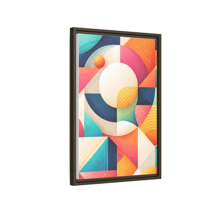 Colorful Geometric Abstract Art Matte Canvas Framed