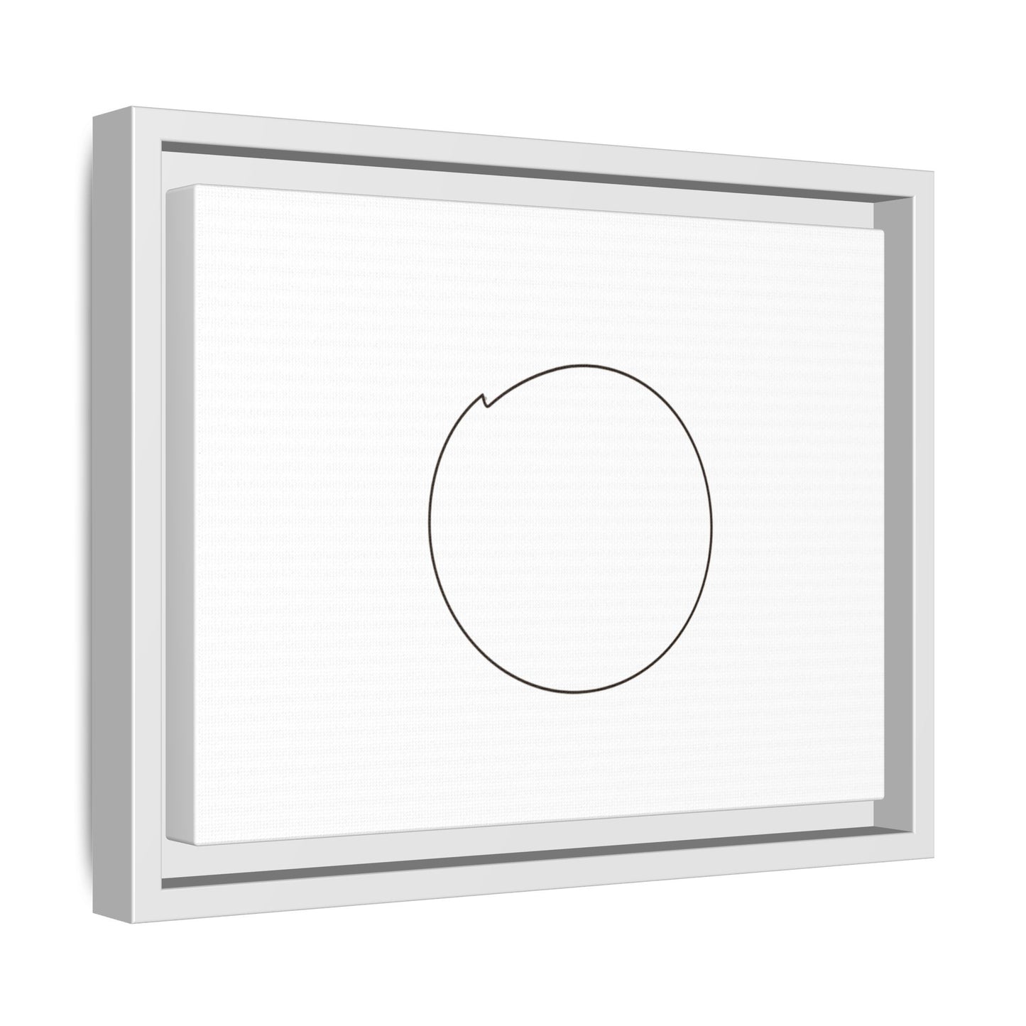 Minimal Circle Line Matte Canvas Framed | Modern Abstract Wall Art