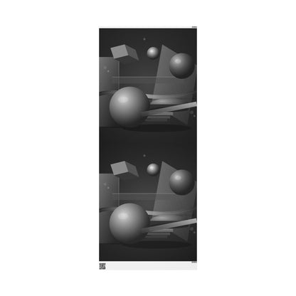 Geometric Shapes Black & Gray Wrapping Paper | Gift Wrap Roll
