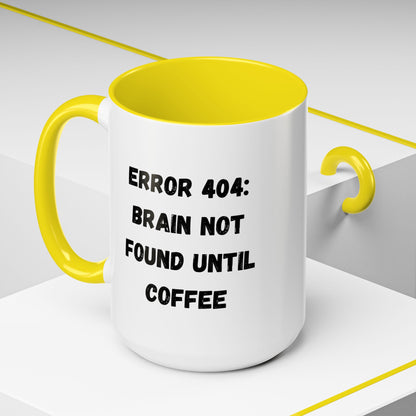 Error 404 Coffee Mug - Perfect for Your Daily Brew, Gift for Programmers, Humor for Coffee Lovers, Office Desk Decor, Nerdy Kitchenware