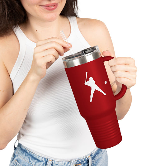 Baseball-Themed Insulated Travel Mug, Perfect for Fans & Athletes, Gift for Sports Lovers, 40oz Drinkware for Home & Road - product image