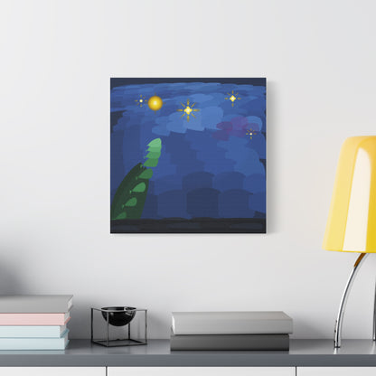 Starry Night Vortex Matte Canvas Stretched 1.25" | Impasto Brushstroke Reproduction