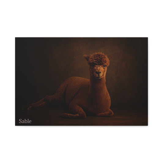 Alpaca Portrait Matte Canvas