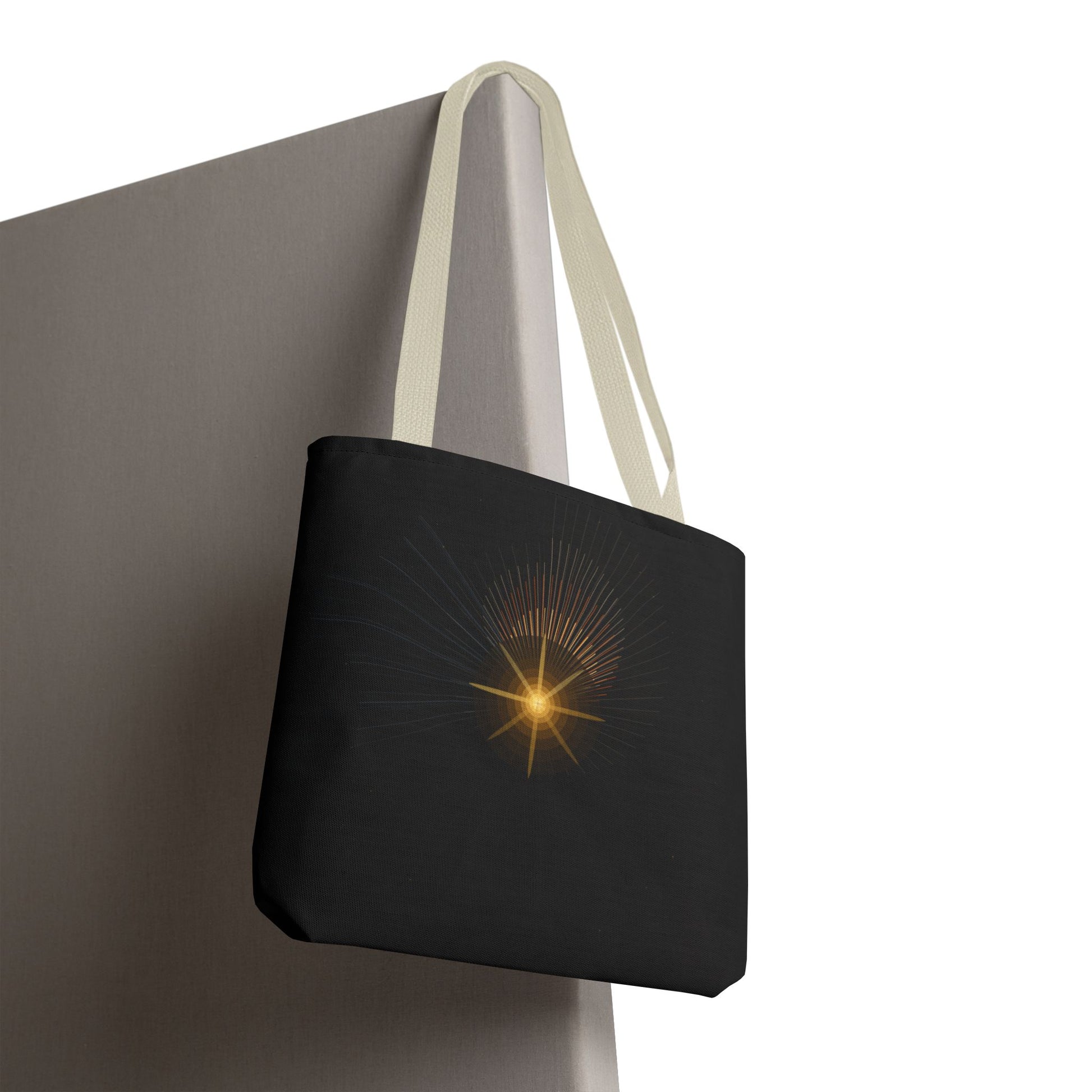 Radiant Starburst Tote Bag | Golden Light Celestial Design - TRV
