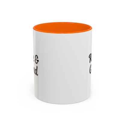 Motivational Rise & Grind Coffee Mug, Black Accent Mug, Daily Inspiration, Gift for Coffee Lovers, 11oz 15oz Ceramic Cup