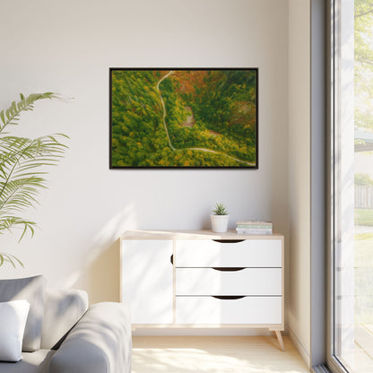 Framed Nature Canvas Art Print, Vibrant Forest Wall Decor, Abstract Landscape Artwork, Home Decoration, Gift for Nature Lovers - TRV