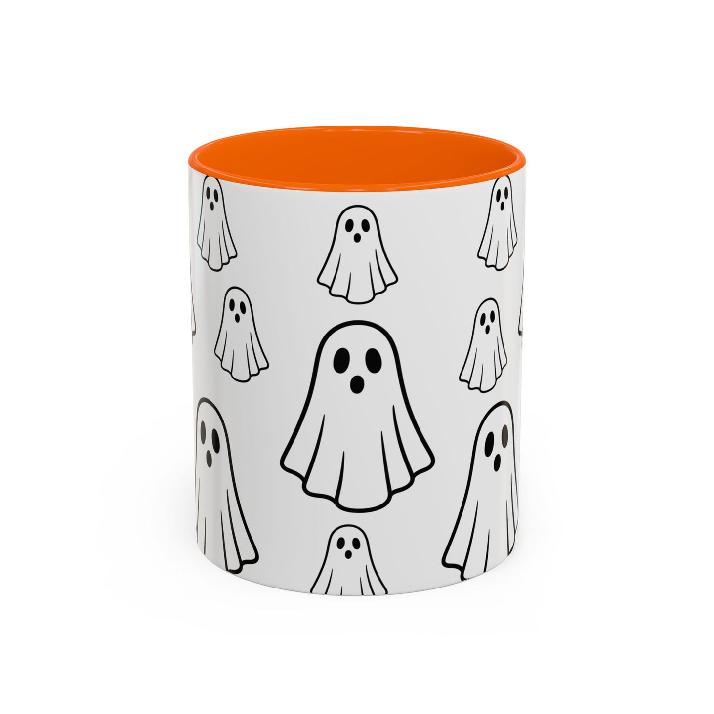 Cute Ghost Accent Coffee Mug, Halloween Mug, Spooky Drinkware, Gift for Ghost Lovers, Seasonal Decor, Unique Coffee Cup - TRV