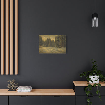 Scenic Forest Canvas Art, Nature Decor for Home, Cozy Wall Art, Perfect Gift for Nature Lovers, Rustic Cabin Decor, Winter Landscape Print - TRV