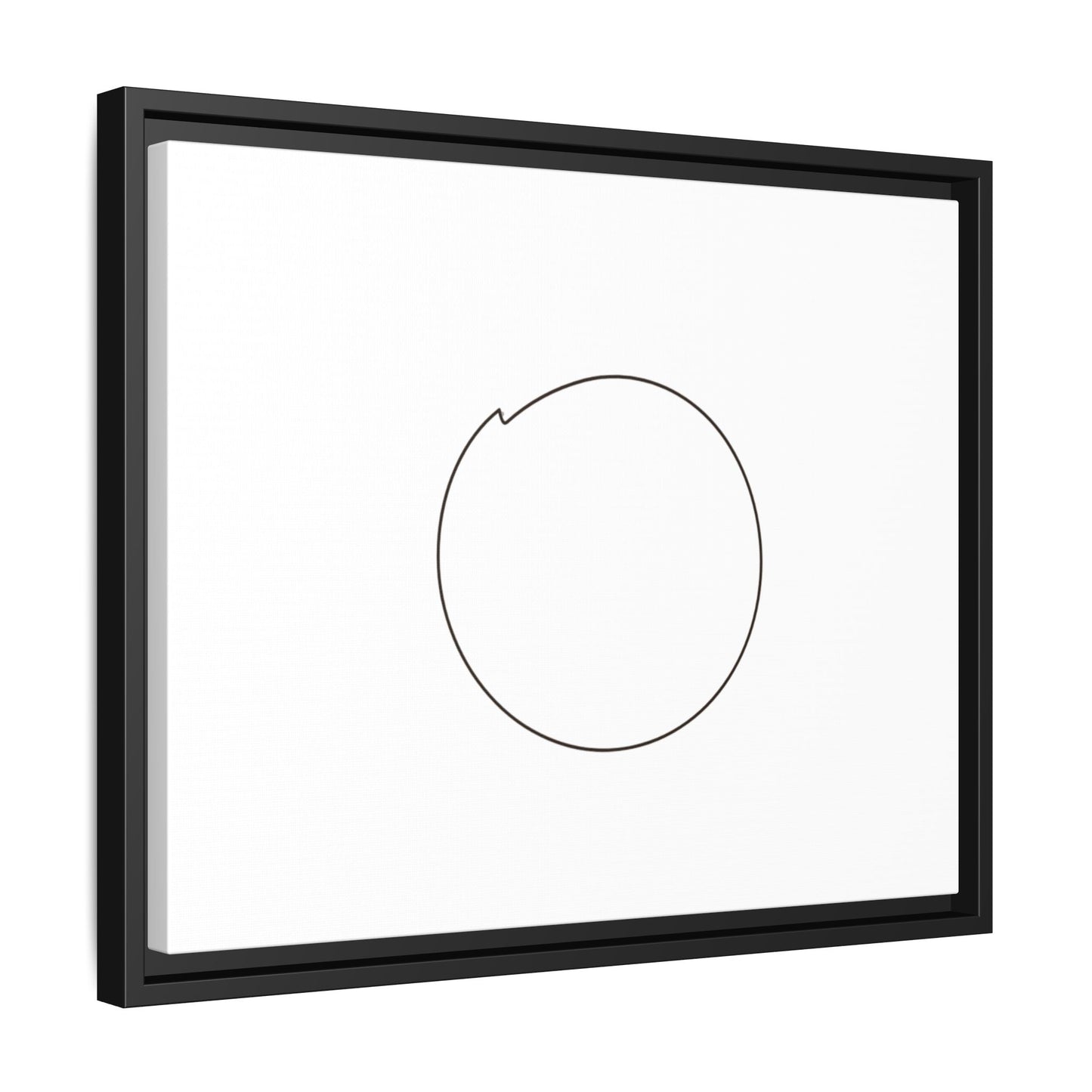 Minimal Circle Line Matte Canvas Framed | Modern Abstract Wall Art