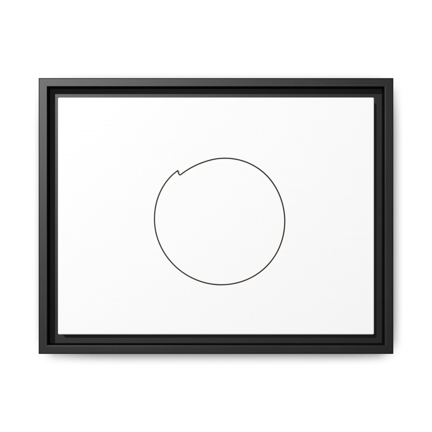 Minimal Circle Line Matte Canvas Framed | Modern Abstract Wall Art