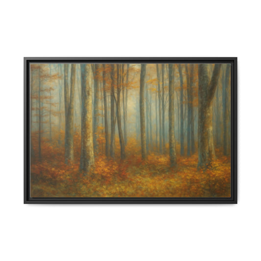 Autumn Forest Canvas Art, Framed Wall Decor, Rustic Home Decor, Nature Artwork, Gift for Nature Lovers - TRV