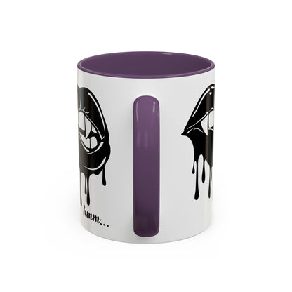 Dripping Lip Coffee Mug – "hmm..." Accent Ceramic Mug (11/15oz)