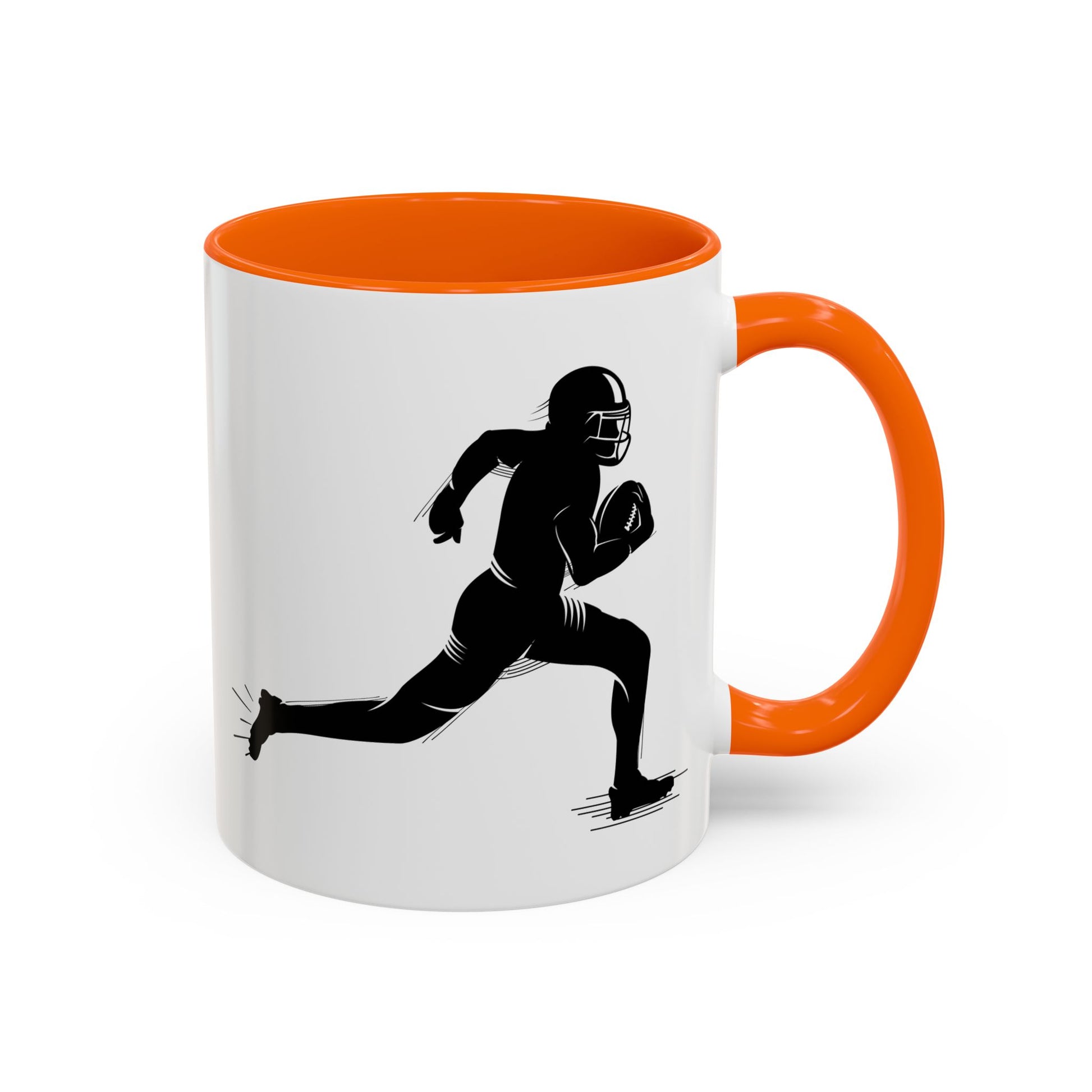 Football Player Themed Accent Coffee Mug, Sports Fan Gift, Unique Mug for Athletes, Coffee Lover, Game Day Essential - TRV