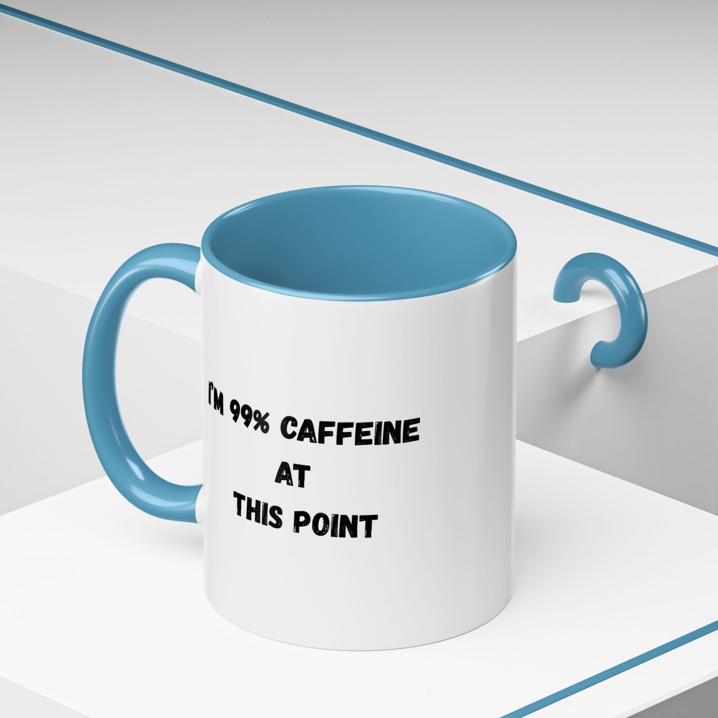 I'm 99% Caffeine Coffee Mug - Funny Gift for Coffee Lovers, Black Accent Mug, Office Humor, Caffeine Addict, Birthday Gift