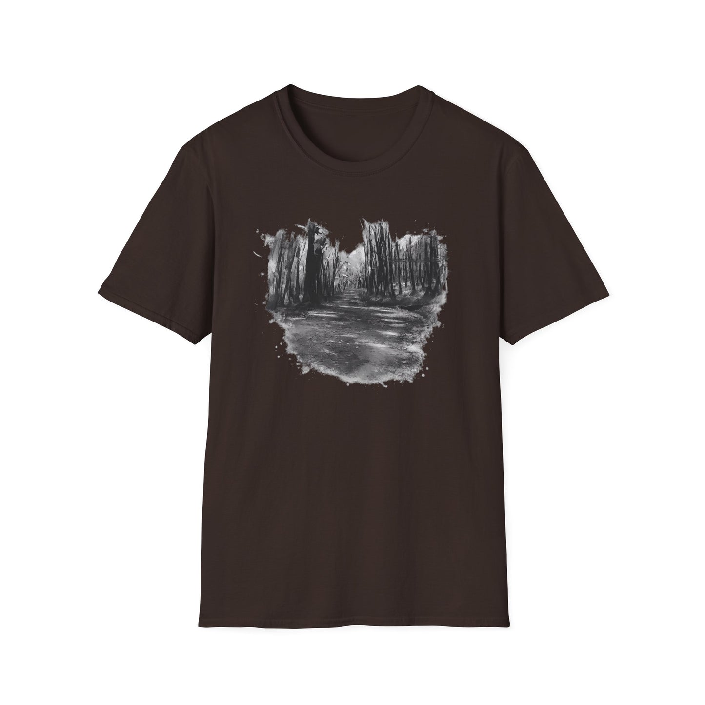 Minimalist Nature-Inspired Unisex Softstyle T-Shirt, Casual Wear, Everyday Style, Gift for Nature Lovers, Eco-Friendly Fashion