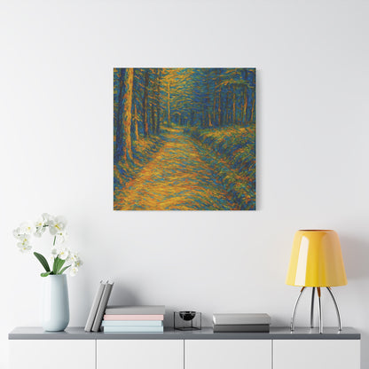 Van Gogh Style Forest Canvas Art | Nature Wall Decor, Home Office Accent, Gift for Nature Lovers, Gallery Wrapped, Living Room Wall Art - TRV